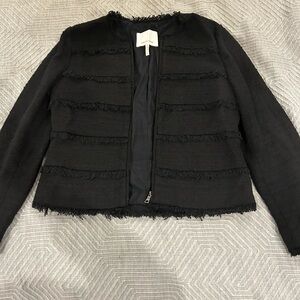 Rebecca Taylor black tweed jacket - size 8